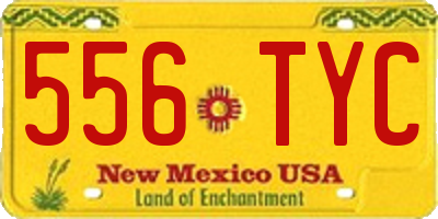 NM license plate 556TYC