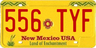 NM license plate 556TYF