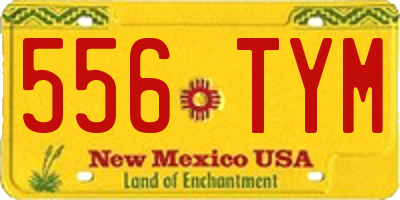 NM license plate 556TYM