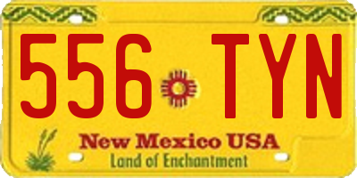 NM license plate 556TYN