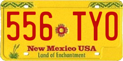 NM license plate 556TYO