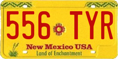 NM license plate 556TYR