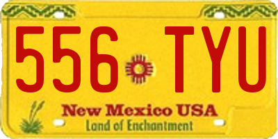 NM license plate 556TYU