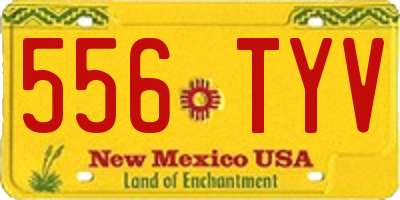 NM license plate 556TYV