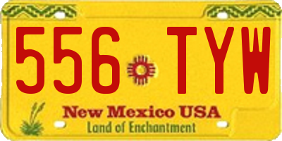 NM license plate 556TYW