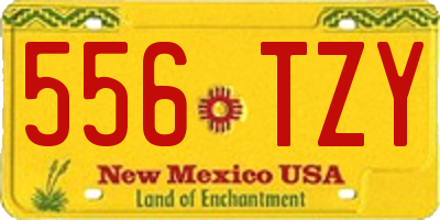 NM license plate 556TZY