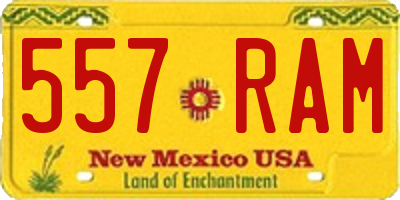 NM license plate 557RAM