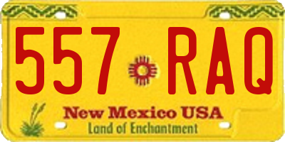NM license plate 557RAQ