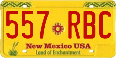NM license plate 557RBC