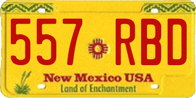 NM license plate 557RBD
