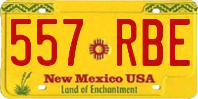 NM license plate 557RBE