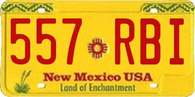 NM license plate 557RBI