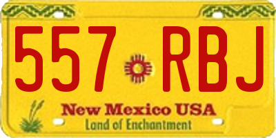 NM license plate 557RBJ