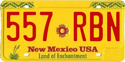 NM license plate 557RBN