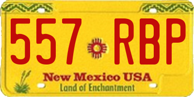 NM license plate 557RBP