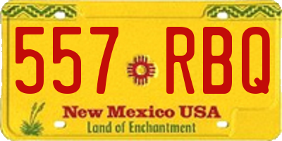 NM license plate 557RBQ