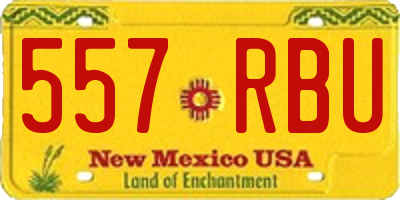 NM license plate 557RBU