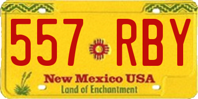 NM license plate 557RBY