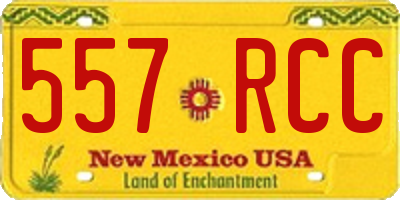 NM license plate 557RCC