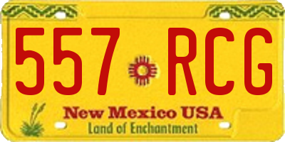 NM license plate 557RCG