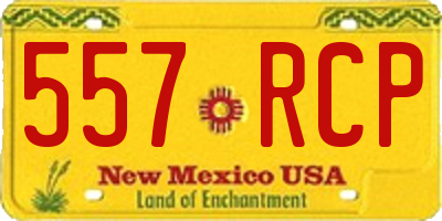 NM license plate 557RCP
