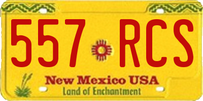 NM license plate 557RCS