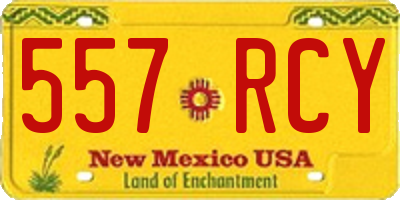 NM license plate 557RCY