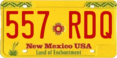 NM license plate 557RDQ