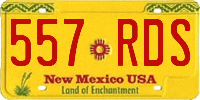 NM license plate 557RDS