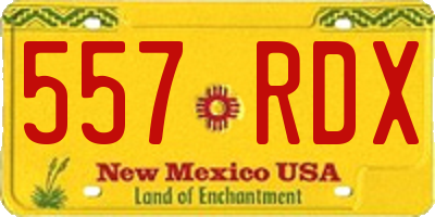 NM license plate 557RDX