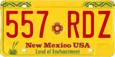 NM license plate 557RDZ