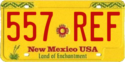 NM license plate 557REF