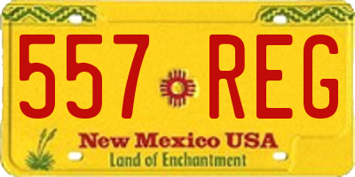 NM license plate 557REG