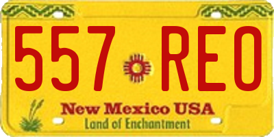 NM license plate 557REO