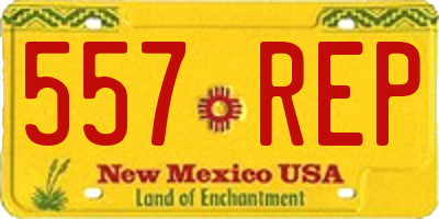 NM license plate 557REP
