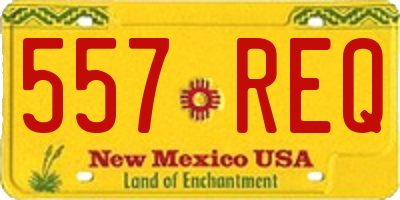 NM license plate 557REQ