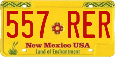NM license plate 557RER