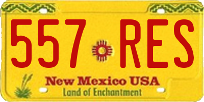 NM license plate 557RES