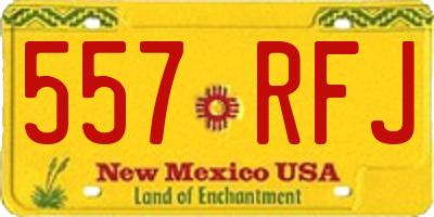 NM license plate 557RFJ