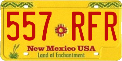 NM license plate 557RFR