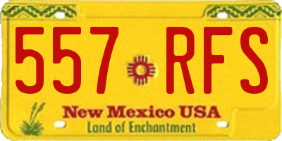 NM license plate 557RFS