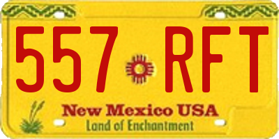NM license plate 557RFT