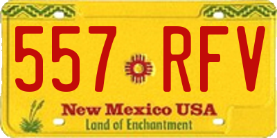 NM license plate 557RFV