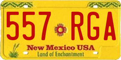 NM license plate 557RGA