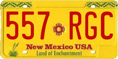 NM license plate 557RGC