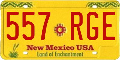 NM license plate 557RGE
