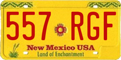 NM license plate 557RGF