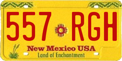 NM license plate 557RGH