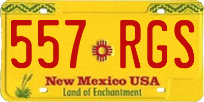 NM license plate 557RGS