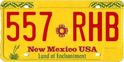 NM license plate 557RHB